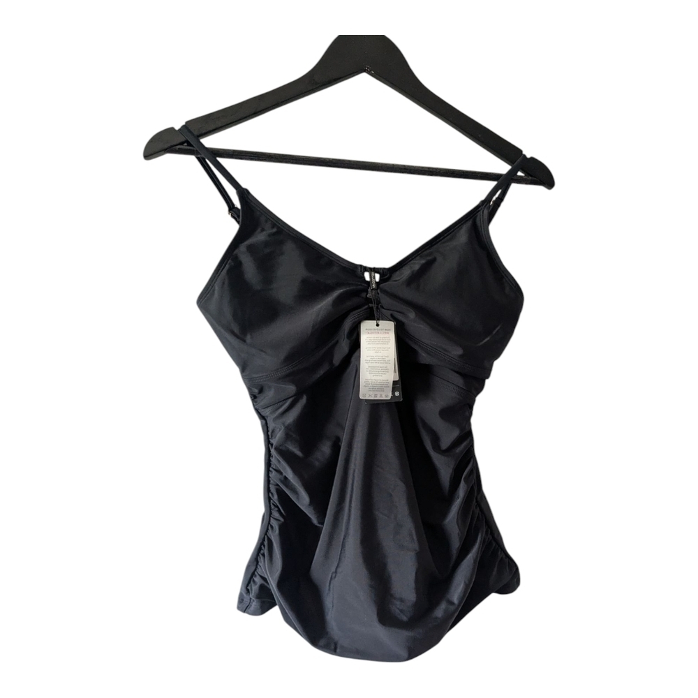 Relleciga Women's Tankini/Bikini Top, Black, Size S, New.